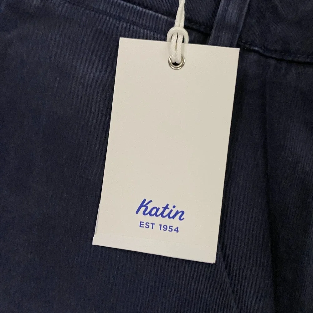 Katin Corey Chino Pant Mens 32x32 Slim Straight Leg Cotton Stretch Polar Navy